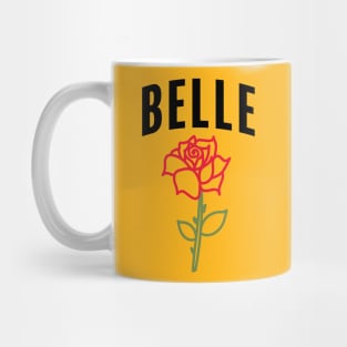 Belle with Simple Rose Mug